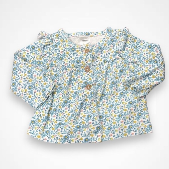 4/$20 Carter’s  Floral Print Cotton Shirt - Picture 1 of 4